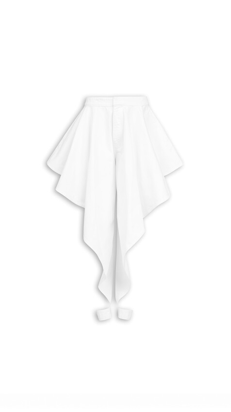 ALA&Iuml;A PANELLED WHITE JEANS WHITE