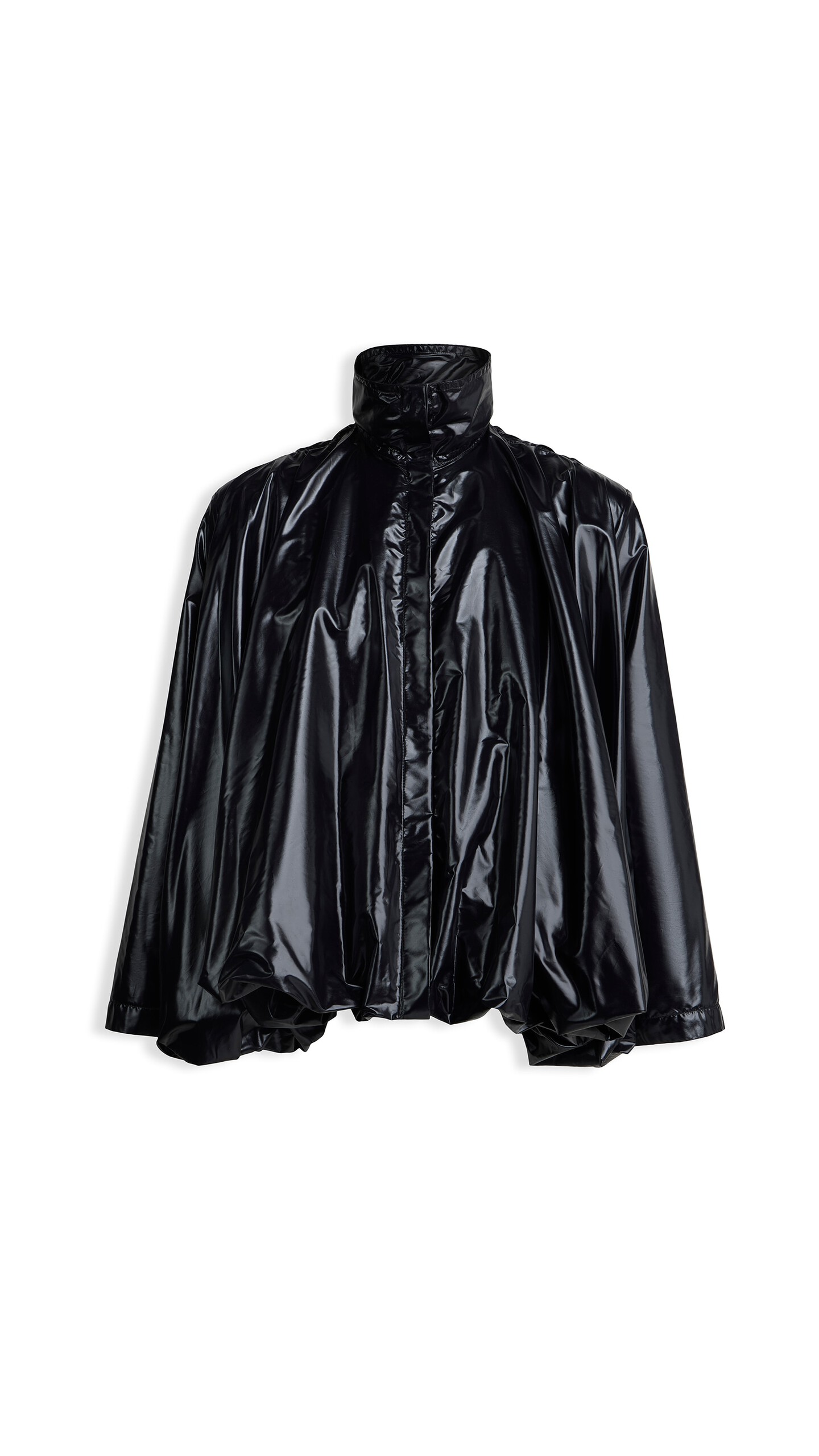 ALA&Iuml;A BALLOON NYLON JACKET BLACK