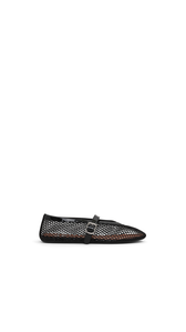 BLACK - ALA&Iuml;A BALLET FLATS IN FISHNET