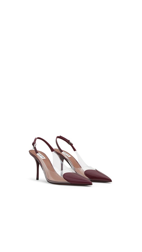ALA&Iuml;A LE C&OElig;UR SLINGBACKS IN PATENT LEATHER  GARNET RED - View 2