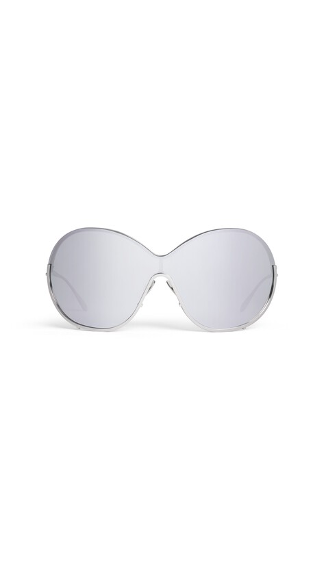 ALA&Iuml;A BUTTERFLY SUNGLASSES IN METAL WHITE SILVER
