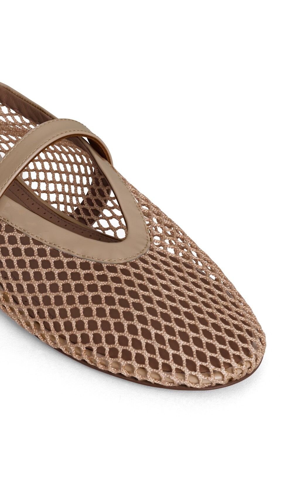 ALA&Iuml;A BALLET FLATS IN FISHNET LIGHT NUDE - View 4