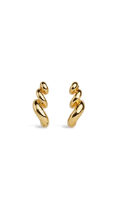 YELLOW GOLD METALS - ALA&Iuml;A TORSION EARRINGS