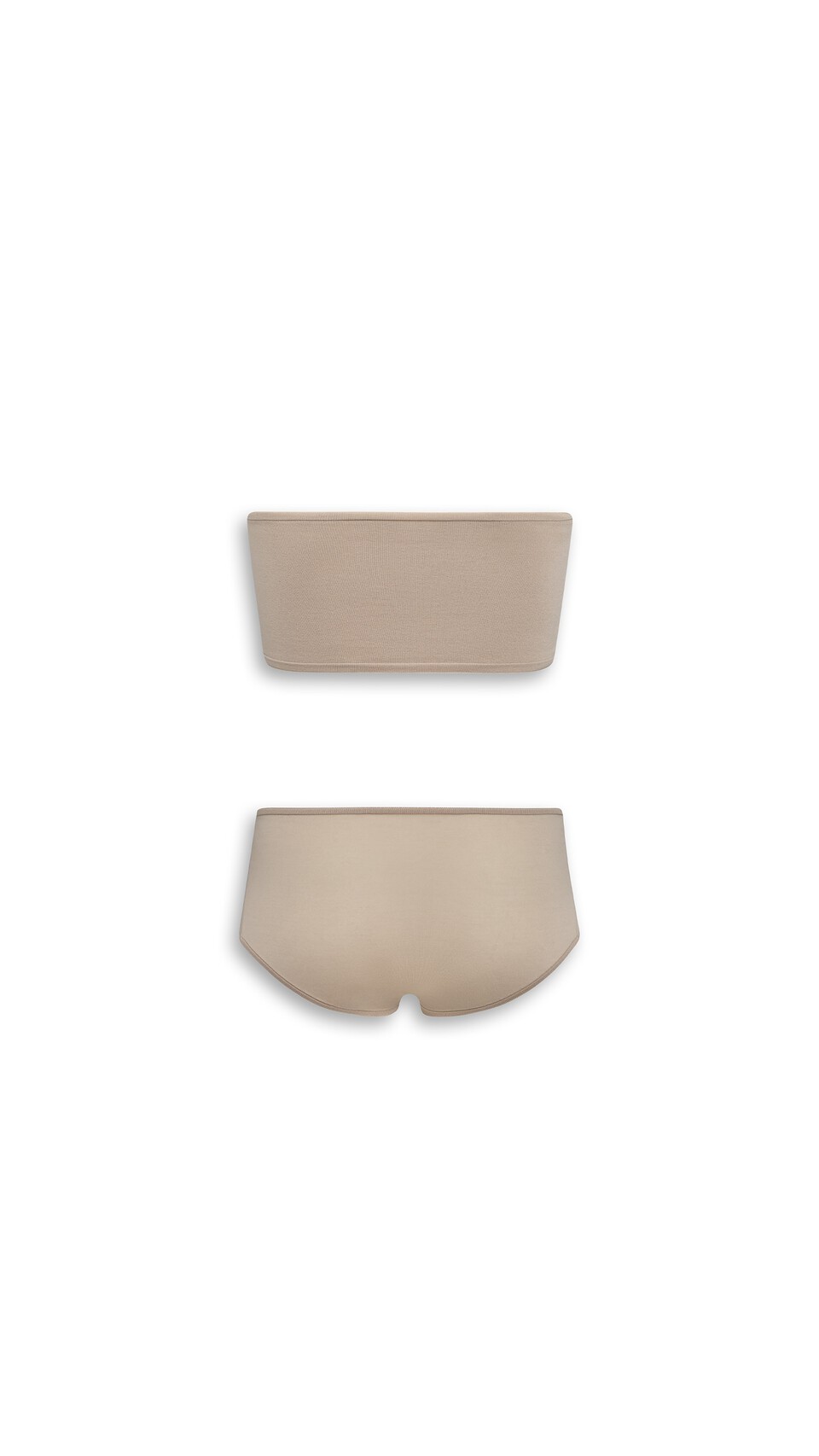ALA&Iuml;A SECOND-SKIN KNIT LINGERIE SET BEIGE - View 2