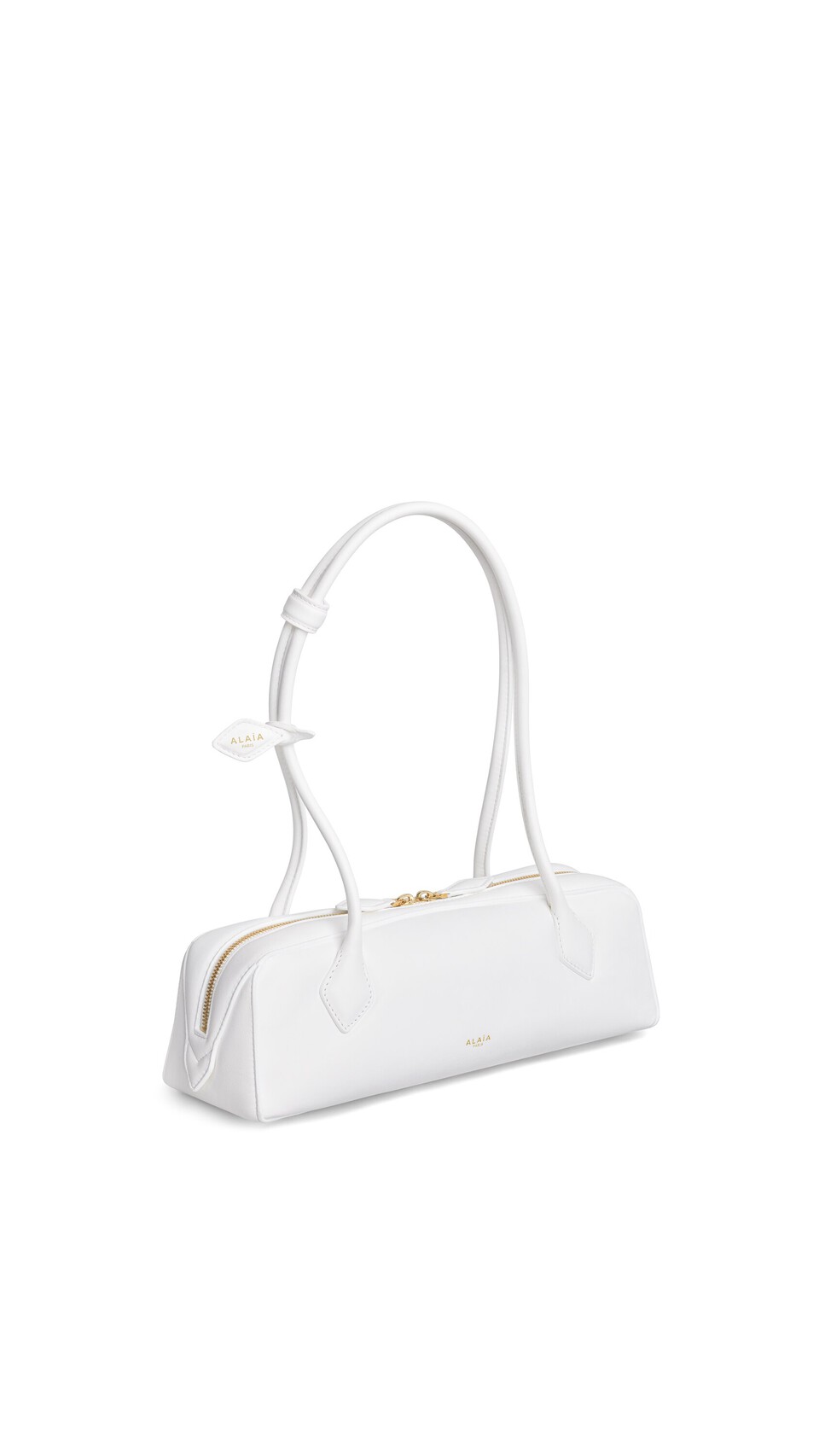 ALA&Iuml;A LE TECKEL MEDIUM BAG IN PADDED LEATHER OFF-WHITE - View 2
