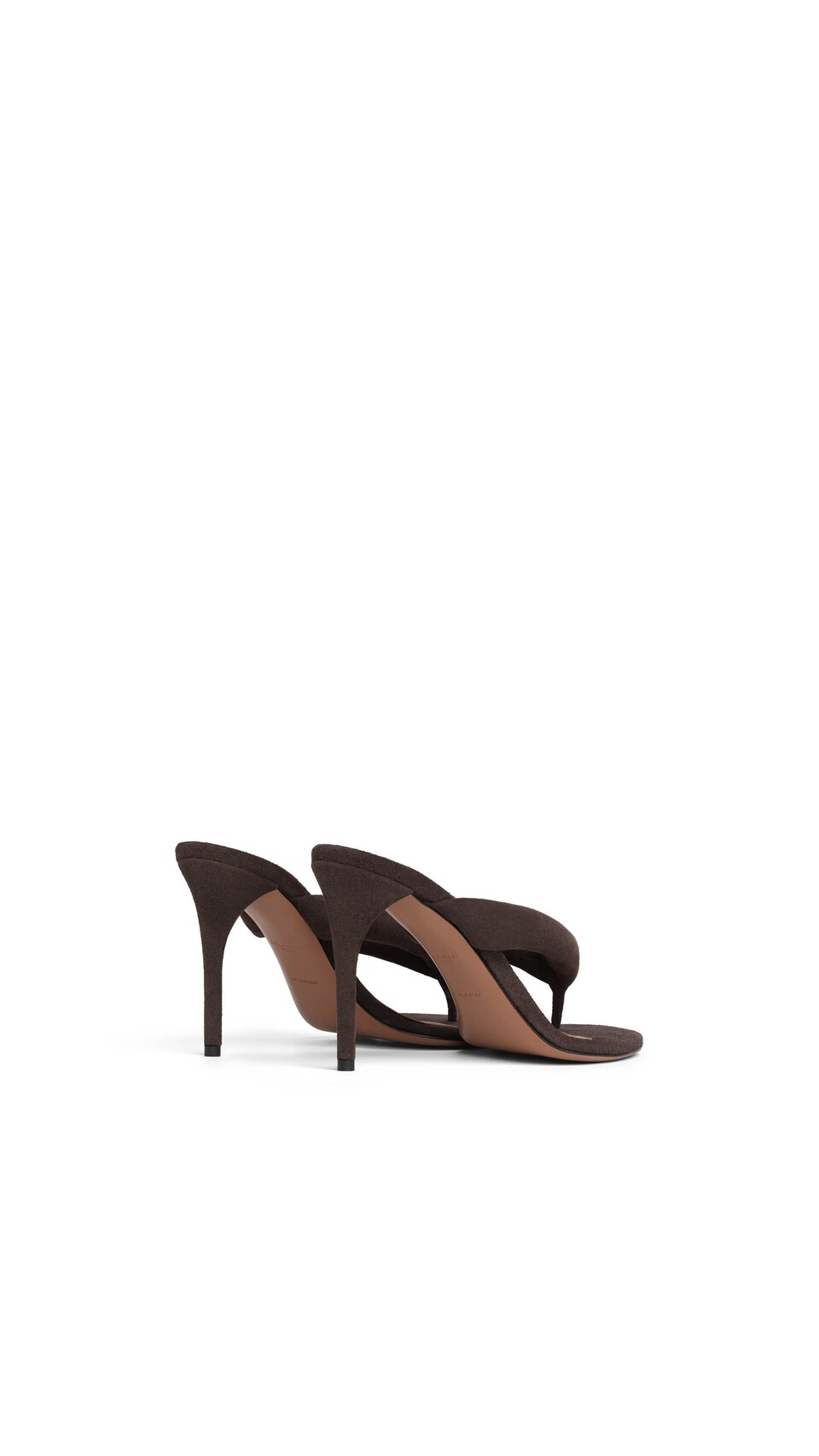 ALA&Iuml;A HEEL THONG MULES IN SUEDE  - View 3