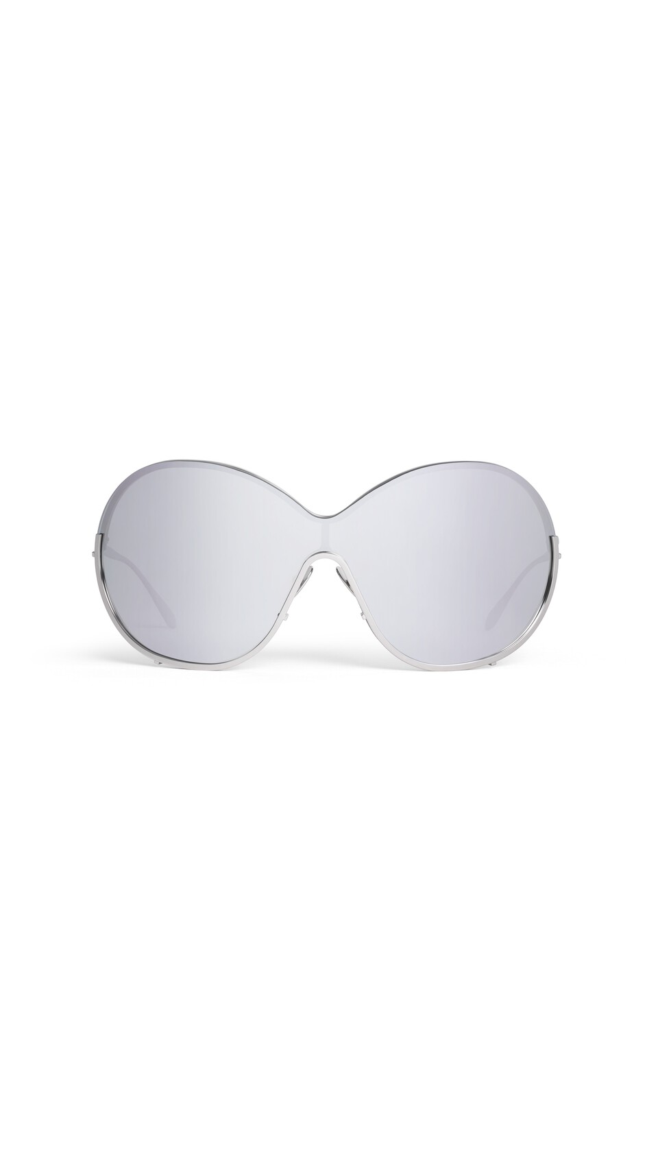 ALA&Iuml;A BUTTERFLY-SONNENBRILLE AUS METALL WEISS SILBER