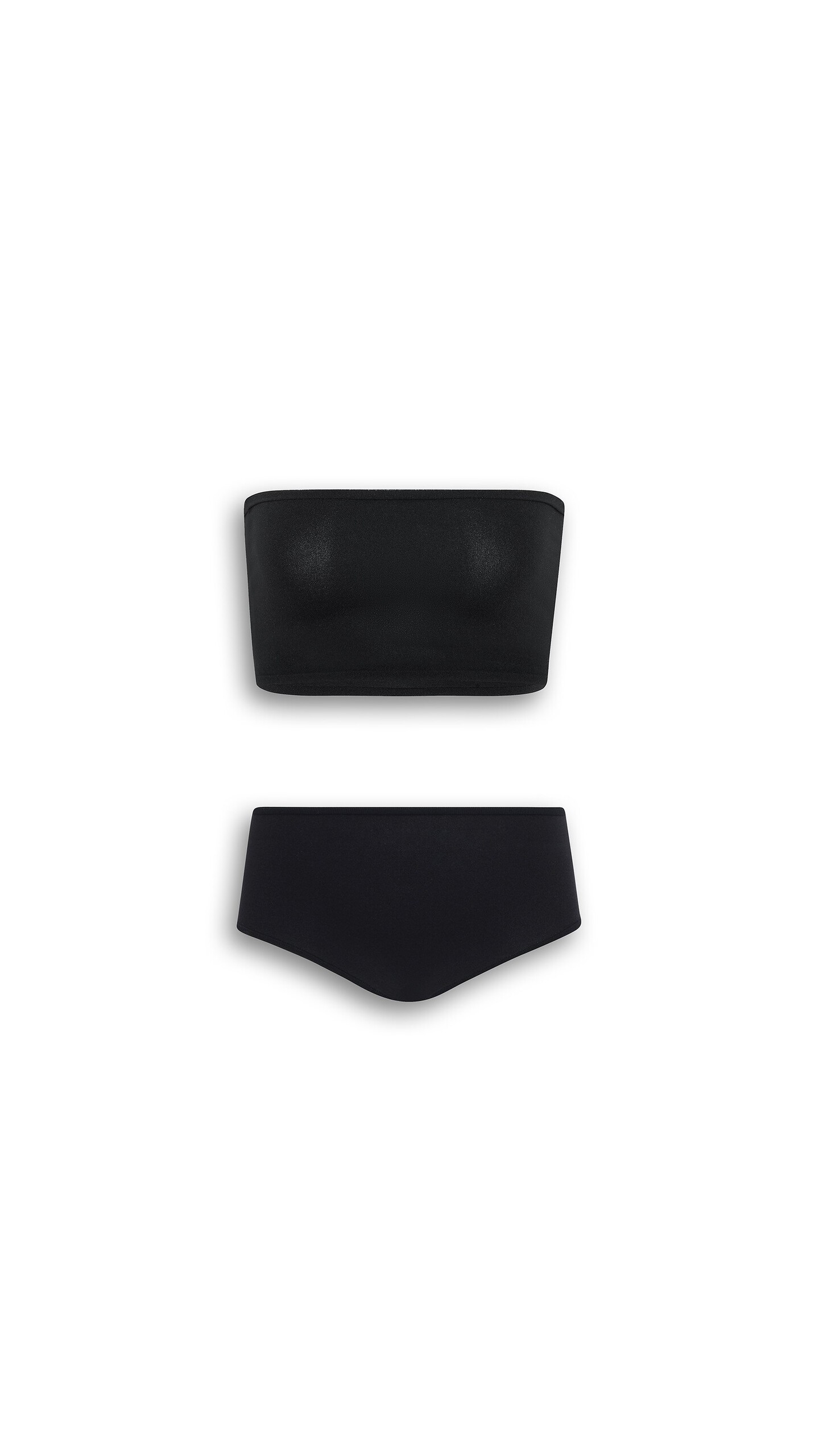 ALA&Iuml;A SECOND-SKIN KNIT LINGERIE SET BLACK