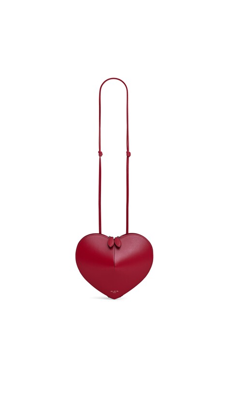 ALA&Iuml;A LE C&OElig;UR BAG IN CALFSKIN RED