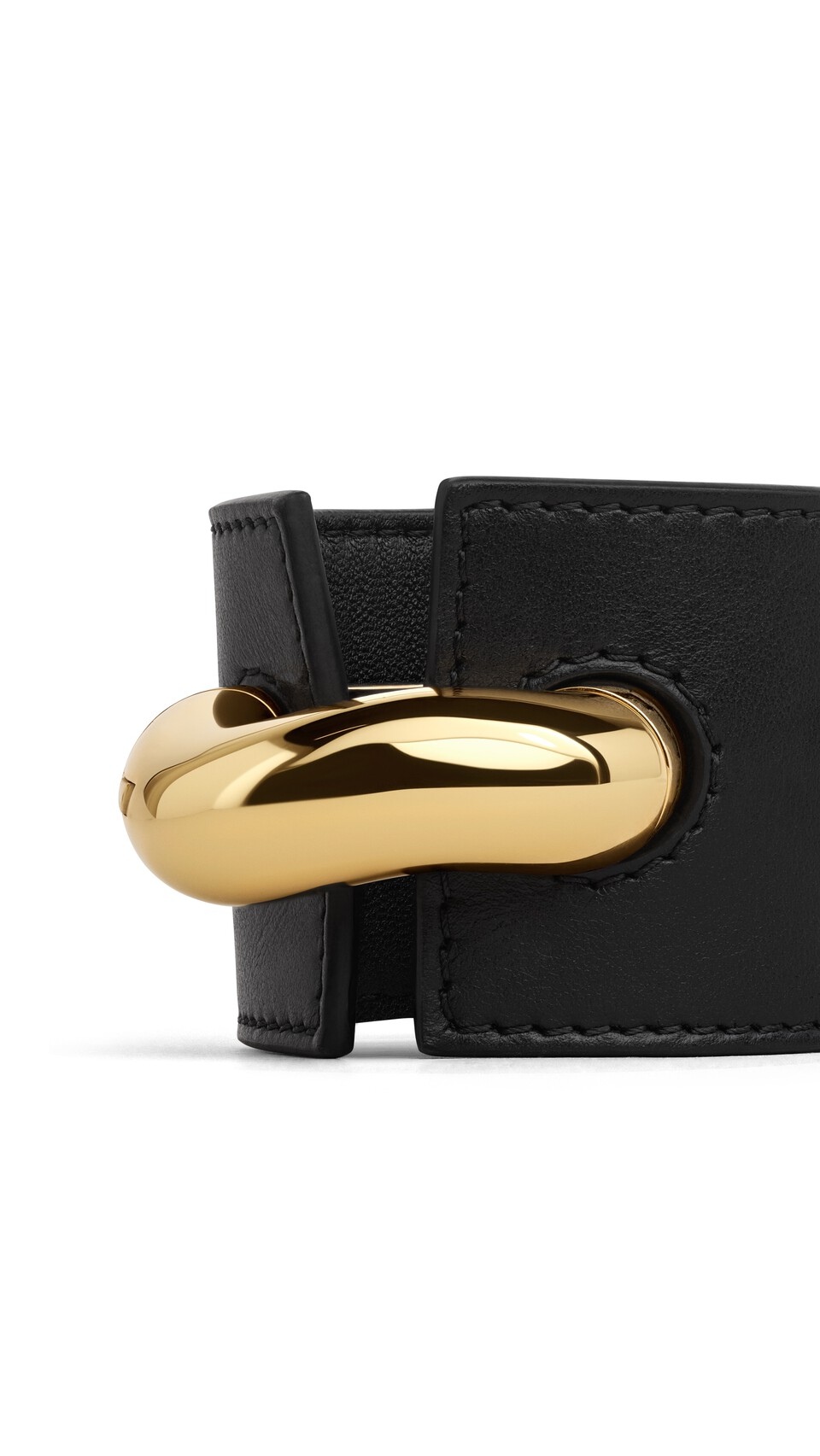 ALA&Iuml;A TORSION LEATHER CUFF BLACK - View 2