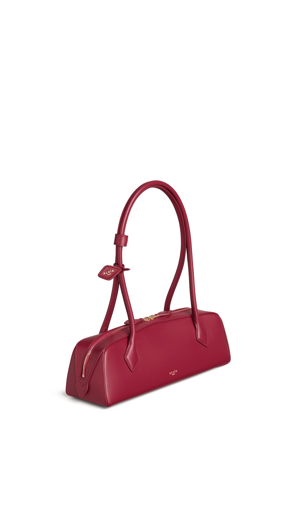ALA&Iuml;A LE TECKEL MEDIUM BAG IN CALFSKIN CARMINE - View 2