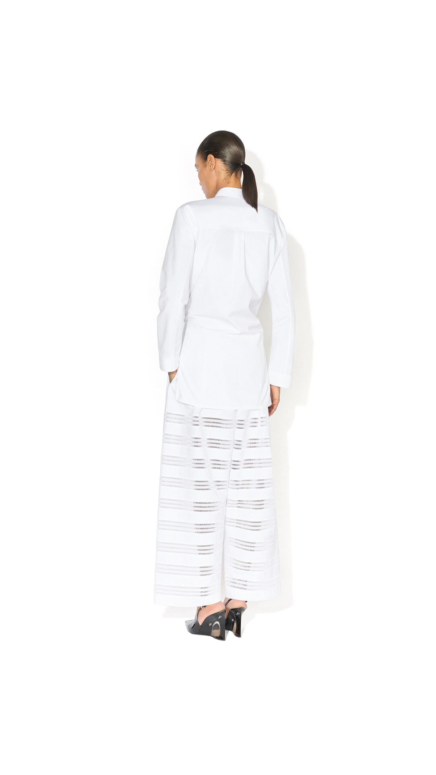ALA&Iuml;A POPLIN SHIRT SET WHITE - View 3
