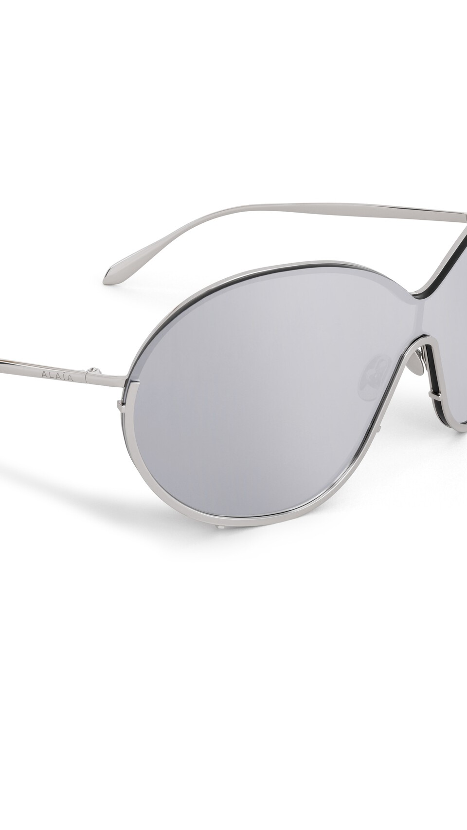 ALA&Iuml;A BUTTERFLY-SONNENBRILLE AUS METALL WEISS SILBER - View 3