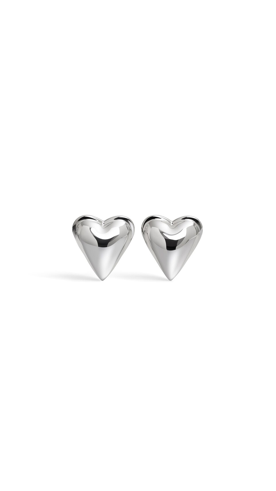 ALA&Iuml;A LE C&OElig;UR BOMB&Eacute; EARRINGS WHITE SILVER