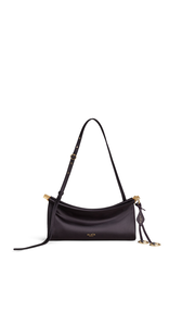 ANTHRACITE - ALA&Iuml;A LE CLICK EAST WEST SMALL BAG IN SATIN