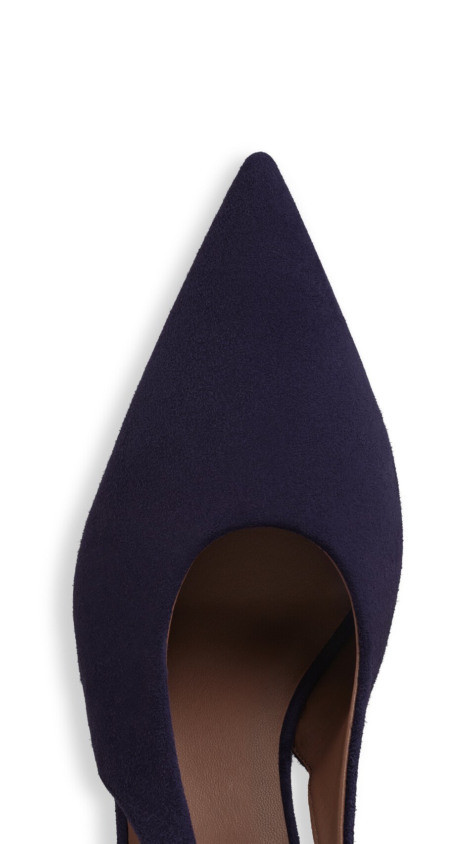 ALA&Iuml;A CUBE WEDGE SLINGBACKS IN SUEDE EGGPLANT - View 4