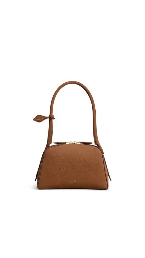 ALA&Iuml;A LE BOULEDOGUE SMALL BAG IN NUBUCK BROWN