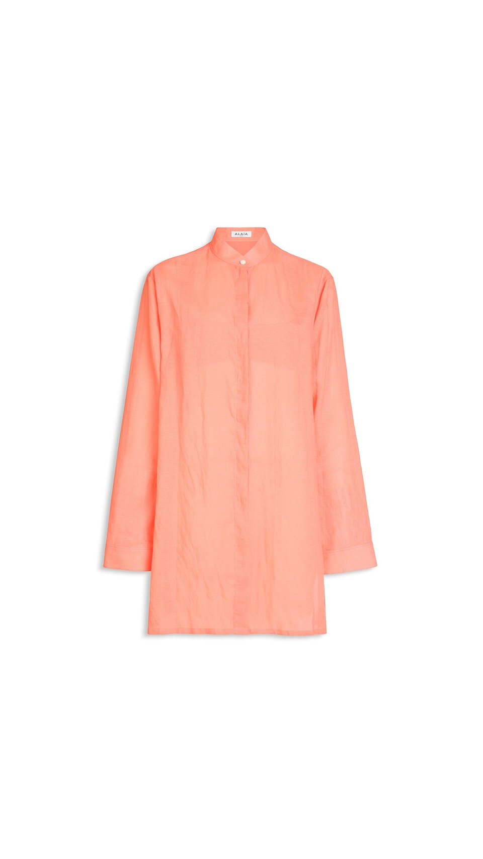 ALA&Iuml;A COTTON LINEN BLEND SHIRT SET CORAL - View 5