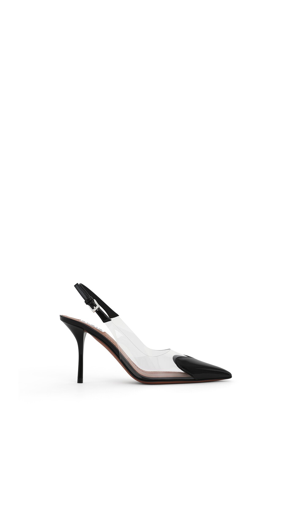 ALA&Iuml;A LE C&OElig;UR SLINGBACKS IN PATENT LEATHER  BLACK