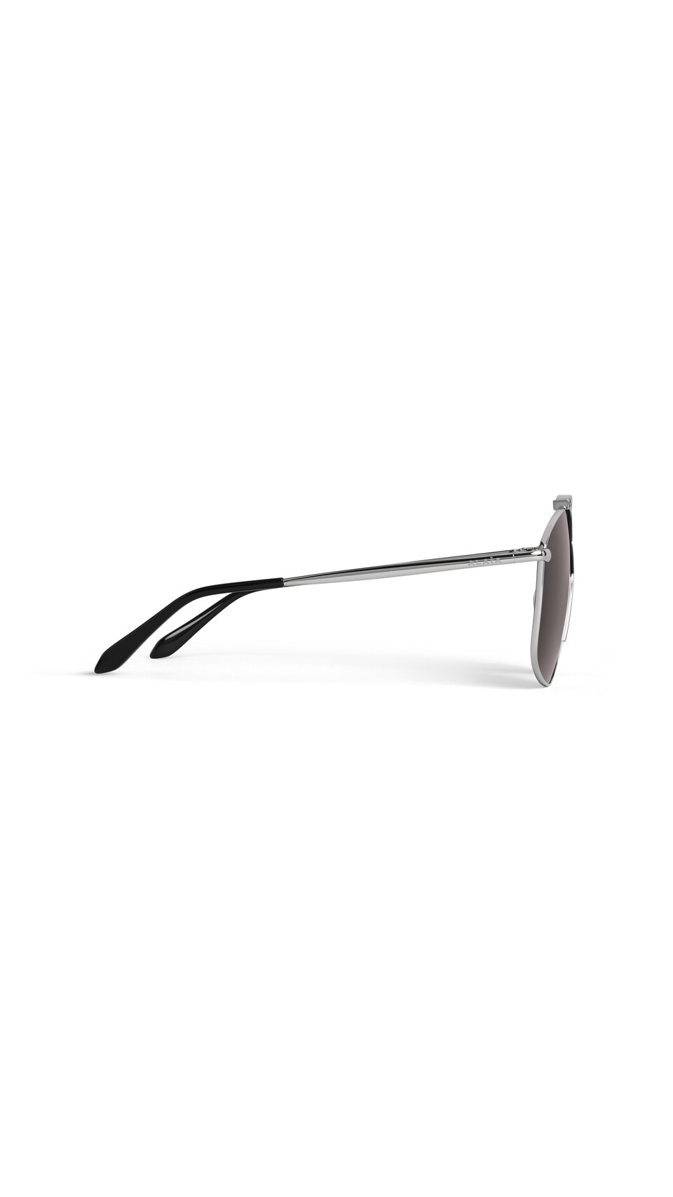 ALA&Iuml;A SQUARE AVIATOR SUNGLASSES SILVER/GREY - View 2