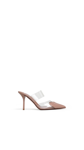 NUDE - ALA&Iuml;A LE C&OElig;UR MULES IN PATENT LEATHER
