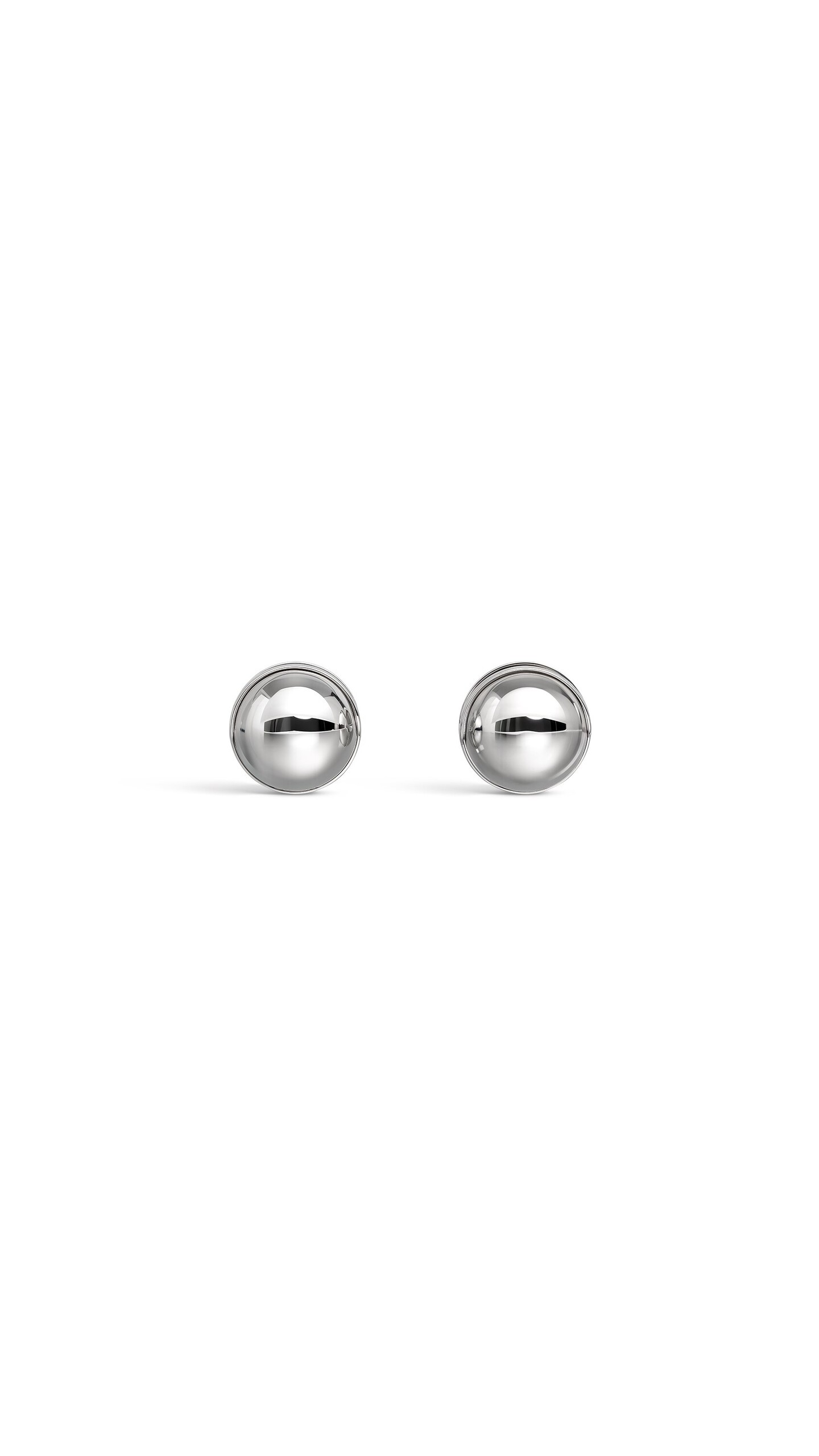 ALA&Iuml;A SPHERE EARRINGS WHITE SILVER