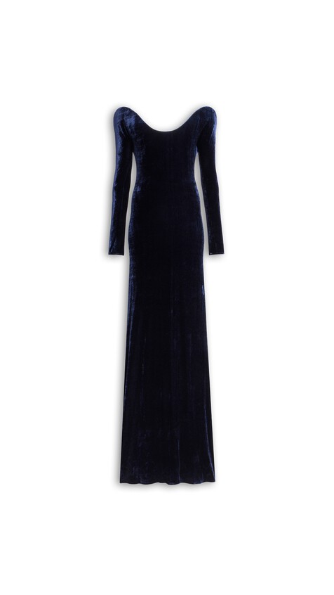 CURVED SOFT JERSEY DRESS