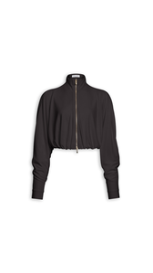 EBENE - ALA&Iuml;A DRAPED MATTE JERSEY JACKET