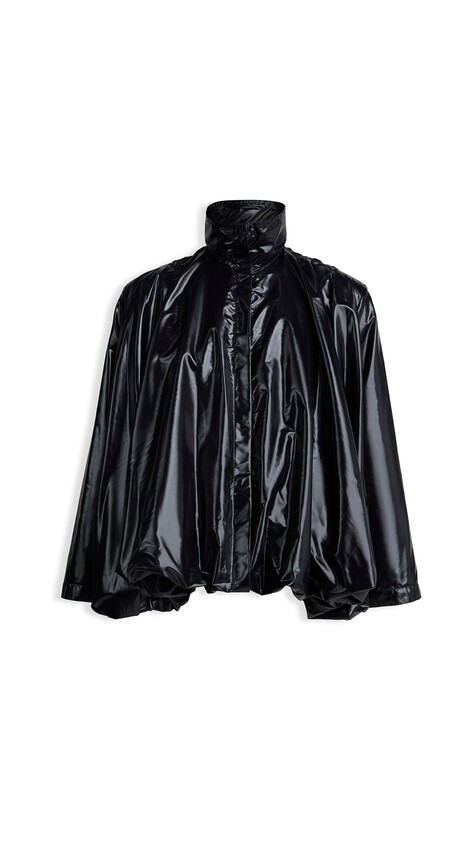 ALA&Iuml;A BALLOON NYLON JACKET BLACK