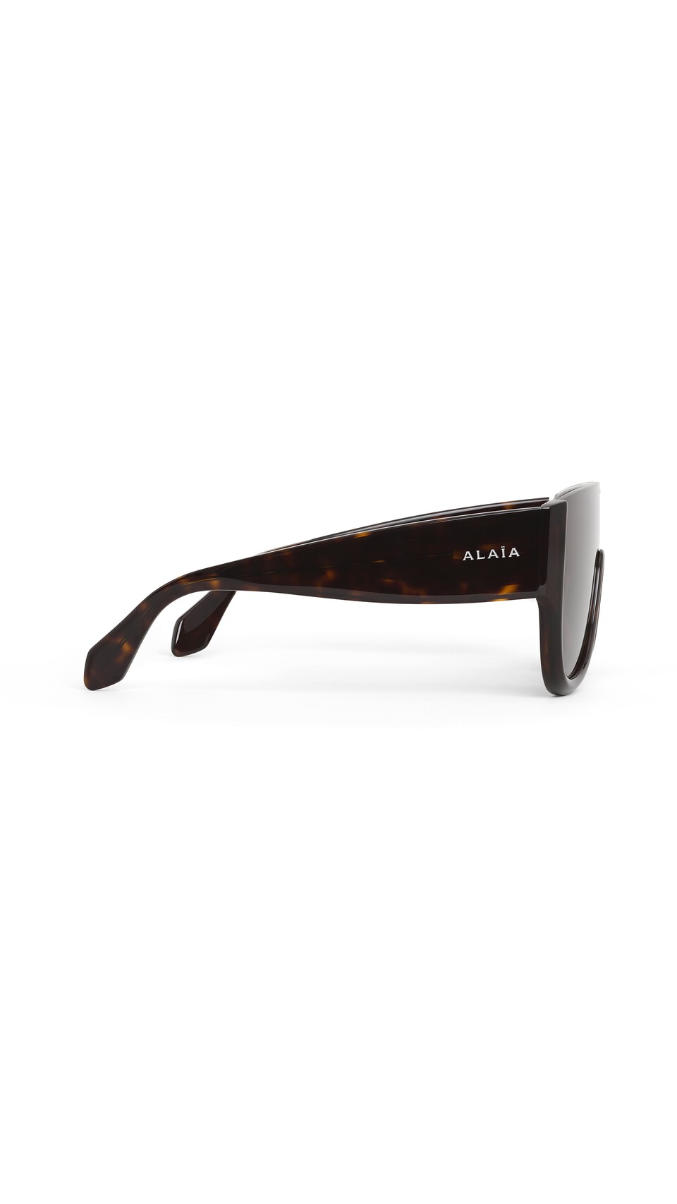 ALA&Iuml;A MASK SUNGLASSES DARK HAVANA - View 2