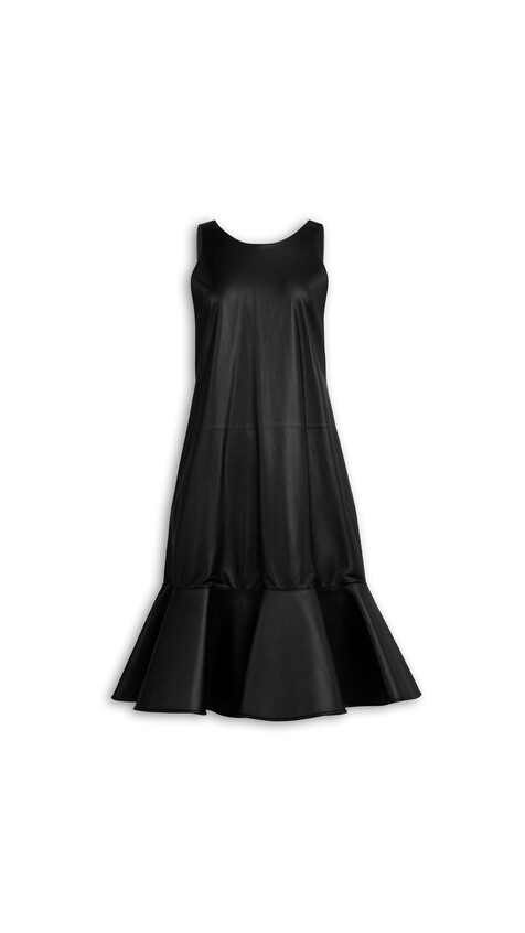 FOLD LEATHER DRESS