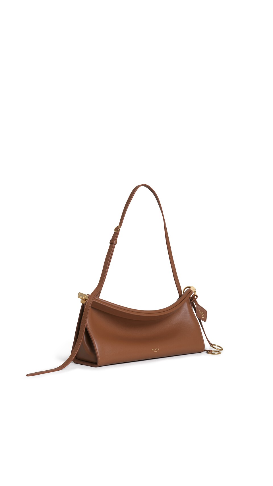 ALA&Iuml;A LE CLICK EAST WEST MEDIUM BAG IN CALFSKIN AMBER - View 2