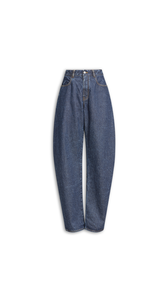 DOCK BLUE - ALA&Iuml;A LOW ROUND DENIM PANTS
