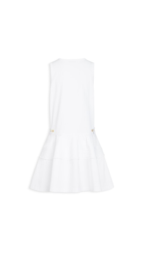 ALA&Iuml;A COTTON JERSEY TANK DRESS WHITE - View 2