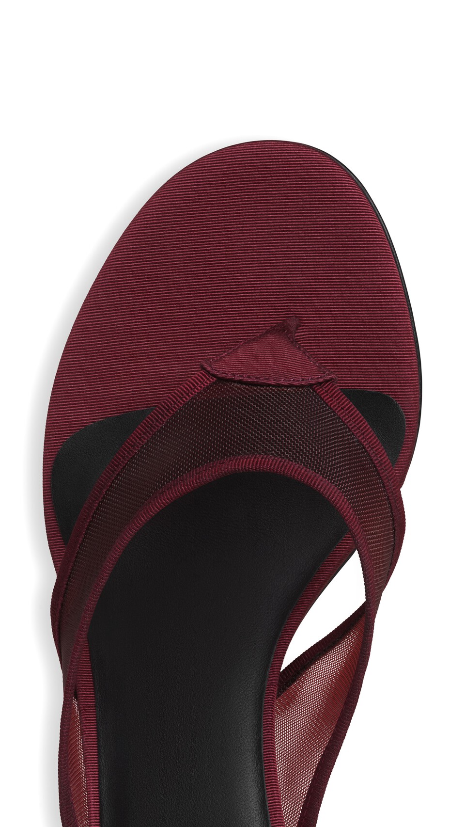 ALA&Iuml;A MULES TONG IN MESH BORDEAUX - View 4