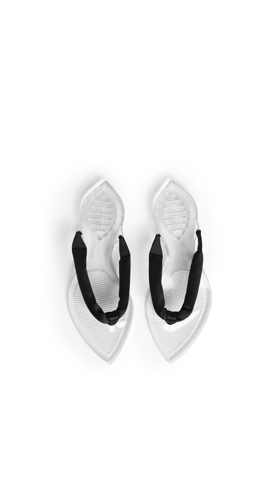 ALA&Iuml;A INVISIBLE THONG IN SATIN BLACK - View 4
