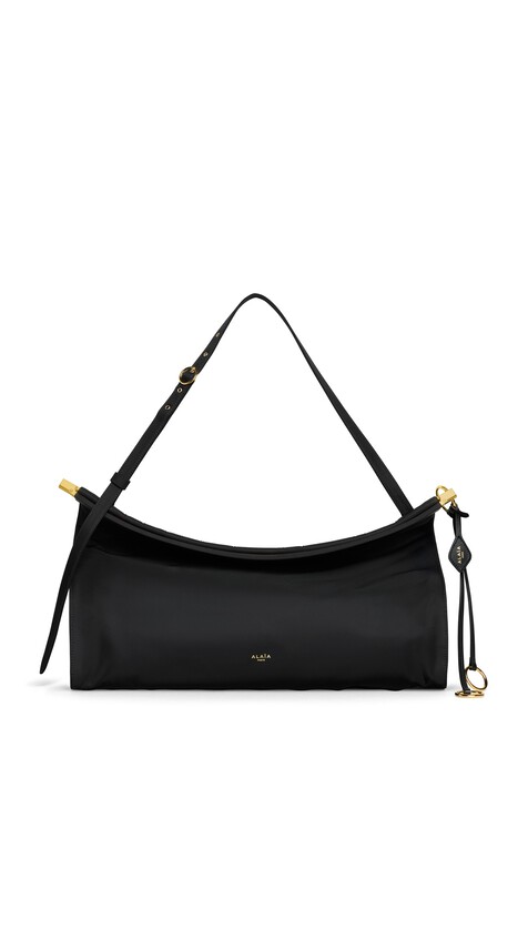 ALA&Iuml;A LE CLICK EAST WEST LARGE BAG IN NYLON BLACK
