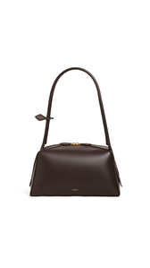 DARK BROWN - ALA&Iuml;A LE BOULEDOGUE BAG IN CALFSKIN