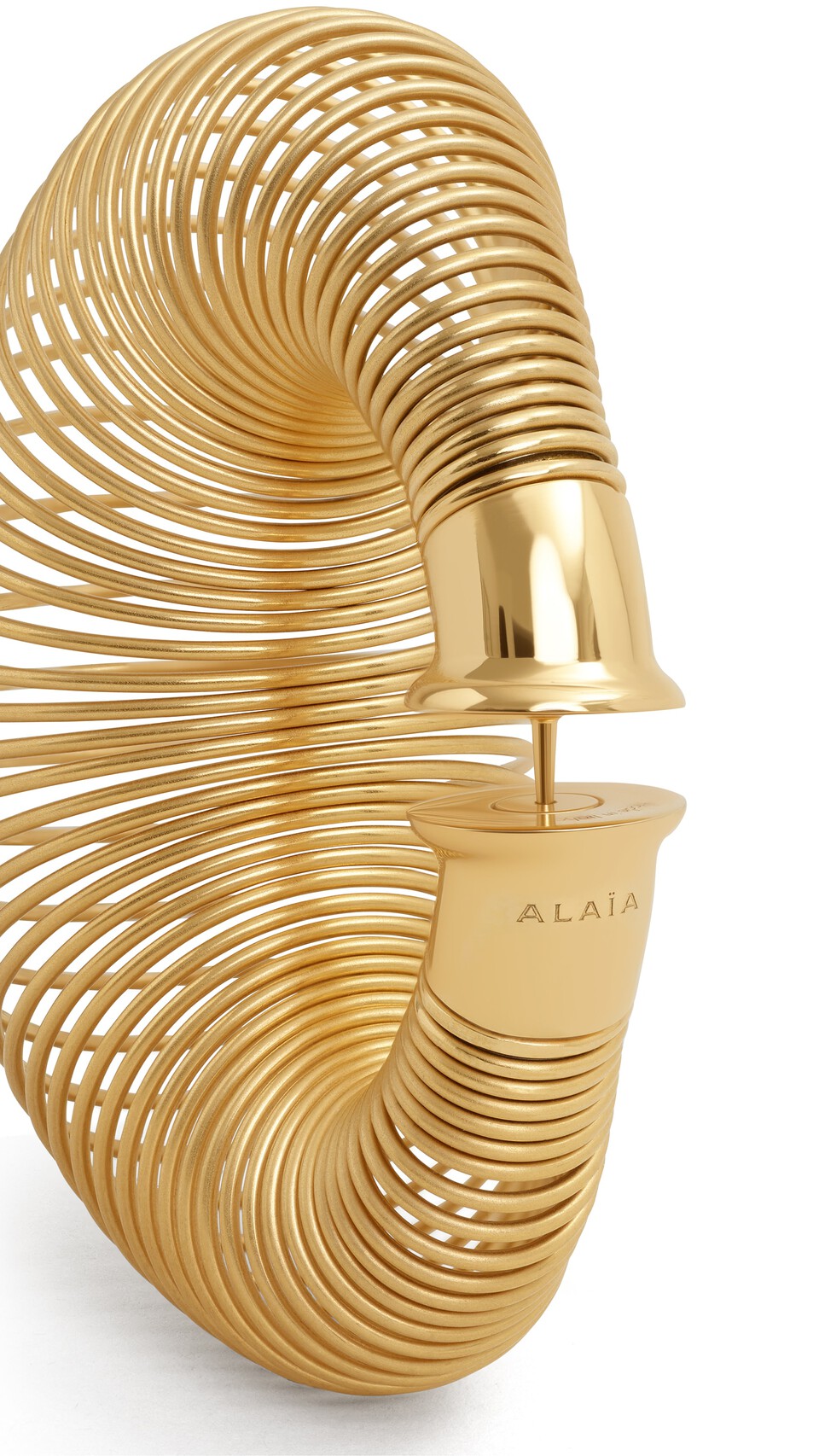 ALA&Iuml;A SPIRAL-OHRRINGE AUS EDELSTAHL GELBGOLD-METALLE - View 2