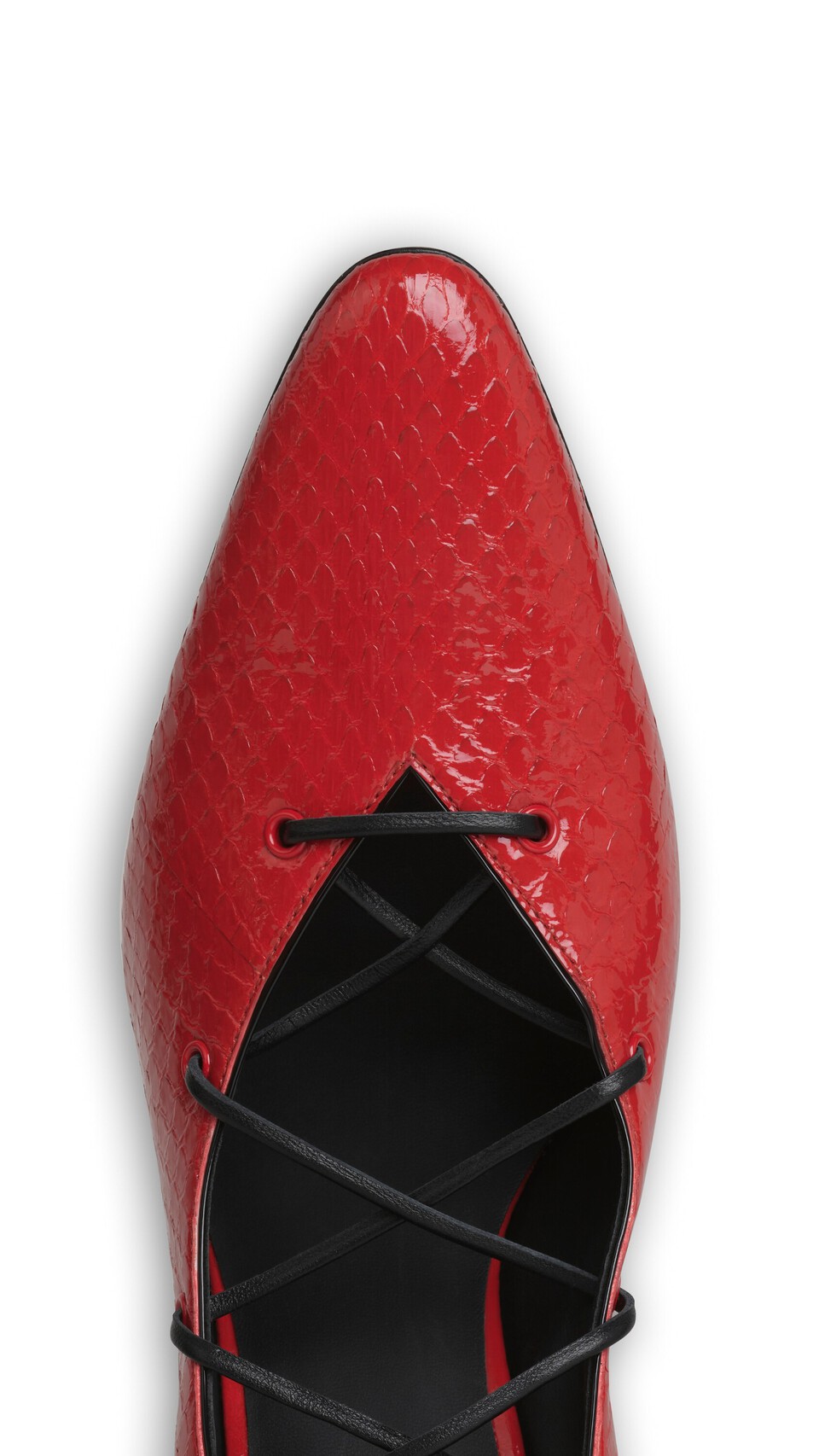 ALA&Iuml;A CONE LACED PUMPS IN AYERS LEATHER BURNT ORANGE - View 4