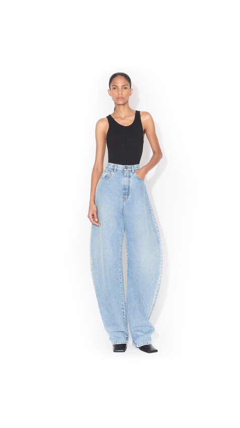 ROUND DENIM PANTS