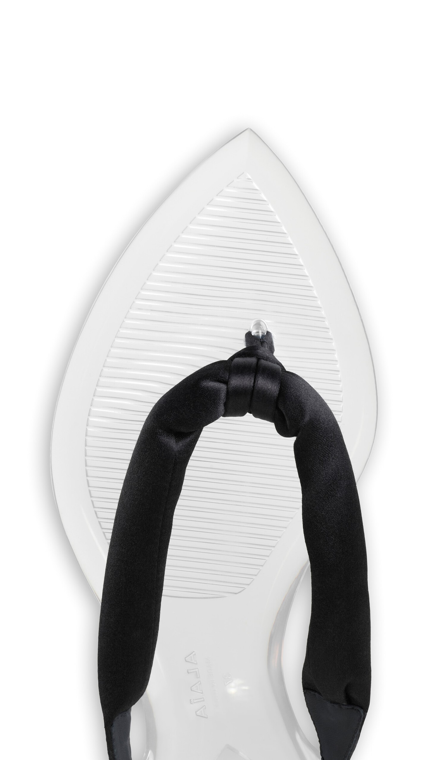 ALA&Iuml;A INVISIBLE THONG IN SATIN BLACK - View 3