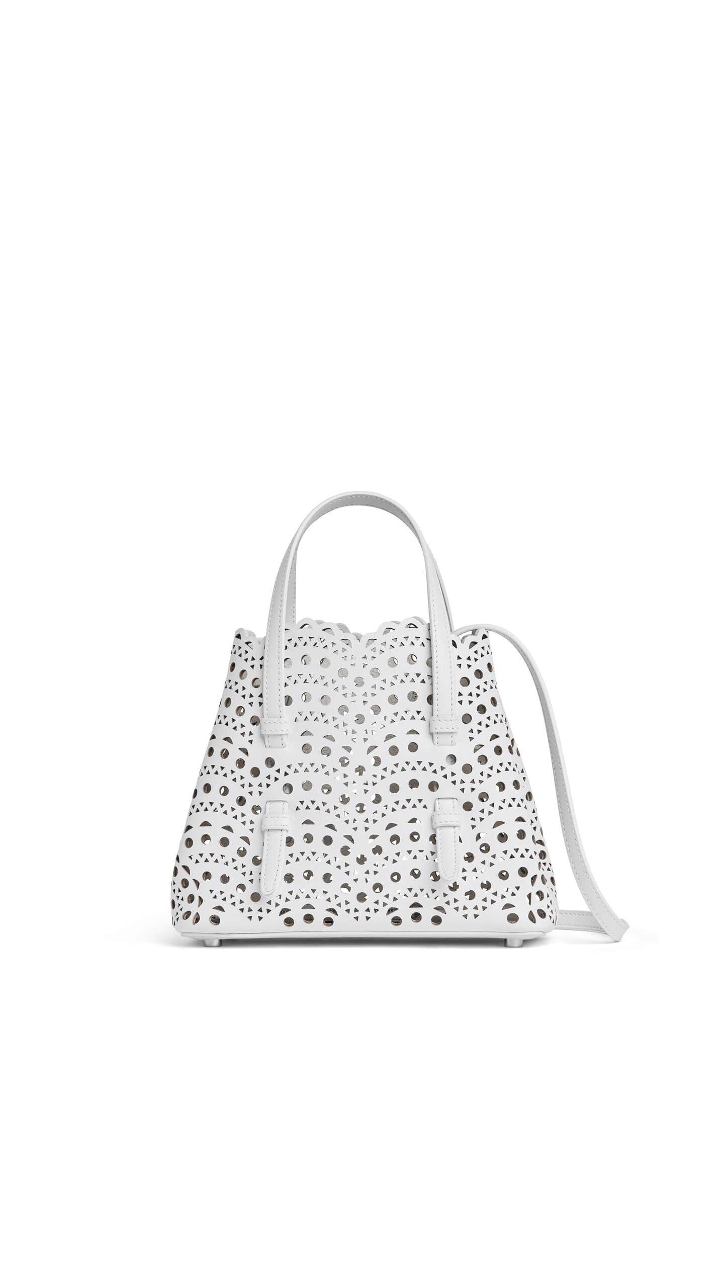 ALA&Iuml;A MINA 20 BAG IN VIENNE WAVE CALFSKIN OFF-WHITE