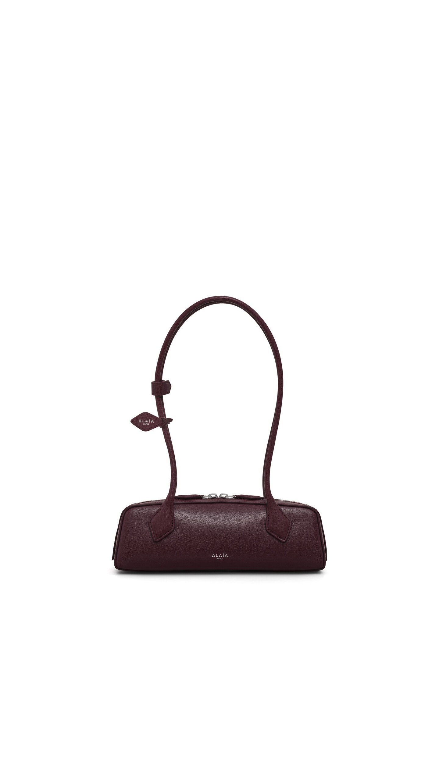 LE TECKEL SMALL BAG IN GOATSKIN, GARNET RED, all-images image number 0