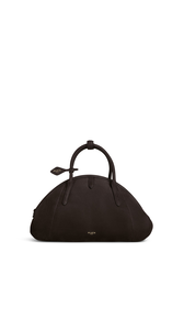 DARK BROWN - ALA&Iuml;A PURSE TOP HANDLE BAG IN NUBUCK