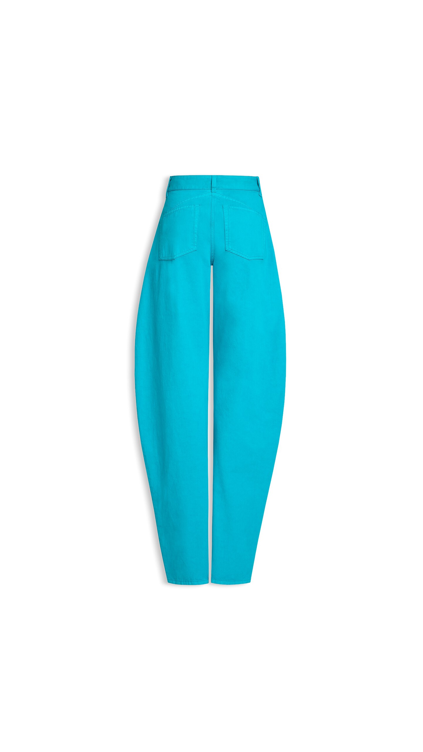 ALA&Iuml;A ROUND DENIM PANTS TURQUOISE - View 4