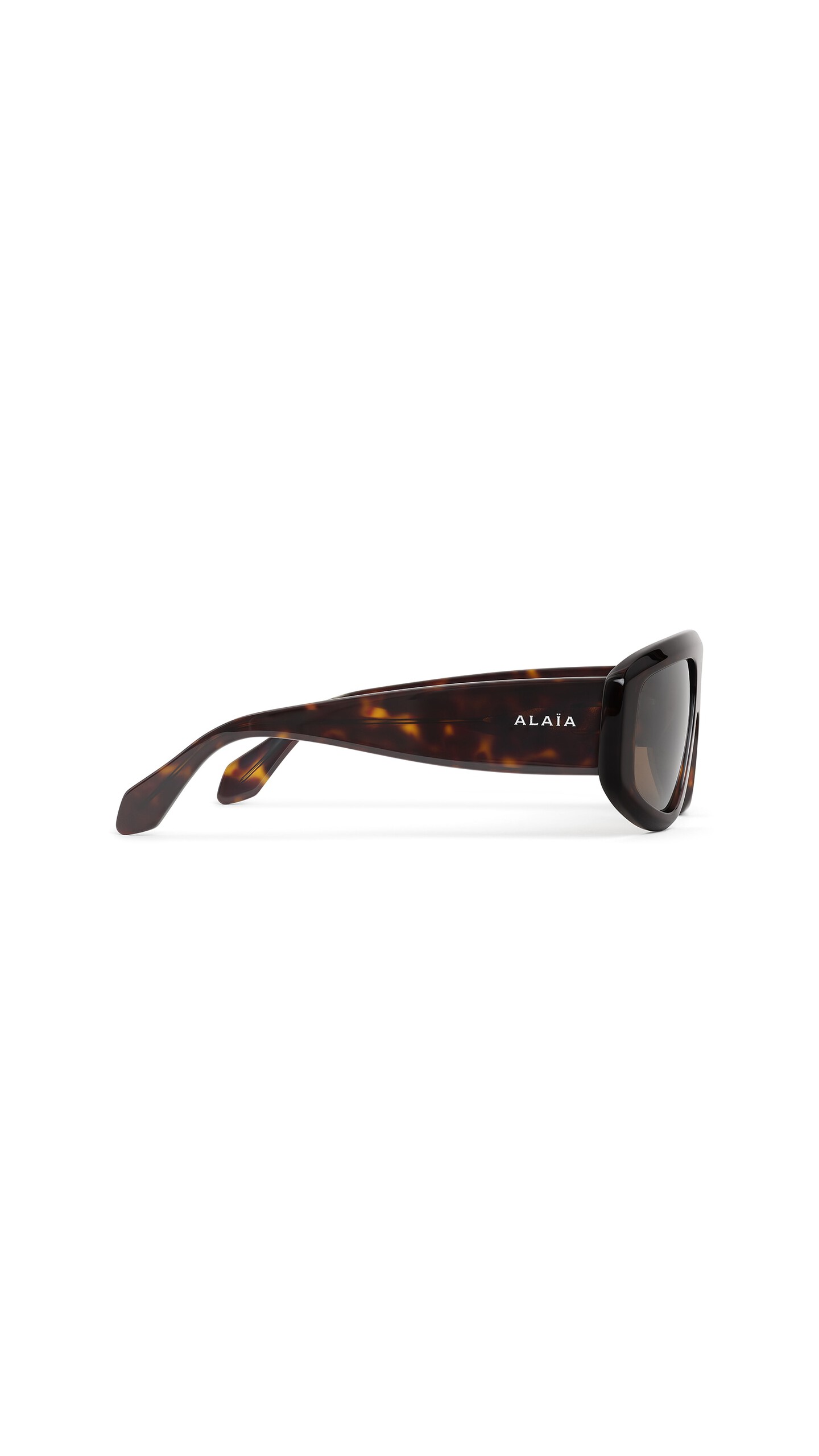 ALA&Iuml;A AVIATOR MASK SUNGLASSES DARK HAVANA - View 2
