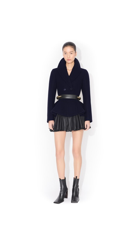 PEPLUM SHINY NYLON DRESS