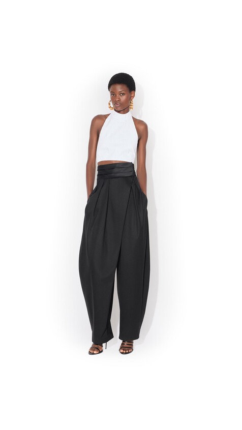 ALA&Iuml;A COTTON POPLIN TOP WHITE - View 2