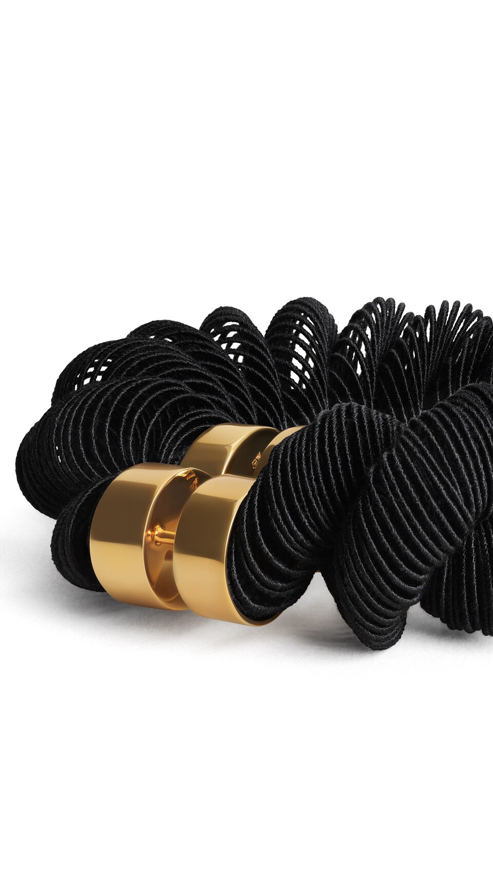 ALA&Iuml;A SPIRAL HOOPS EARRINGS BLACK - View 2
